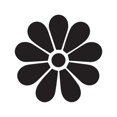 Obraz premium black flower icon set vector silhouette