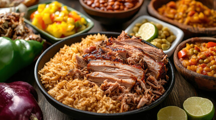 Obraz premium A_delicious Puerto Rican Pernil meal