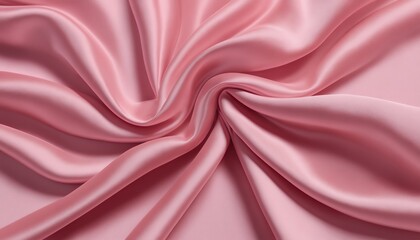Obraz premium Pink Silk Fabric Draped Softly Elegant Swirls Luxurious Texture Background