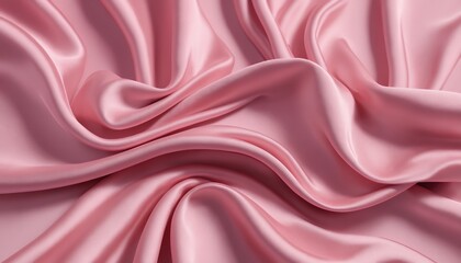 Fototapeta premium Pink Silk Fabric Draped Softly Elegant Swirls Luxurious Texture Background