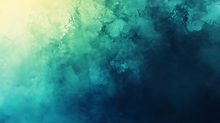 Obraz premium Abstract fluid watercolor tones with teal blue and green blending into a serene background