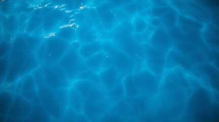 transparent Blue Water with Ripples, Splashes, Bubbles, and Sunlit Waves – Abstract Summer Banner Background, water texture, abstract background, copy space