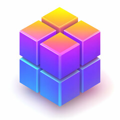 Vibrant 3D Cube Abstract Background