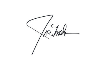 White background handwritten signature lettering.