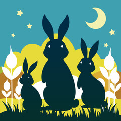 easter bunny in grass