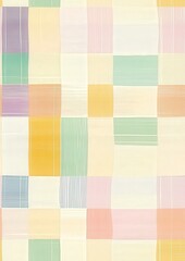 Fototapeta premium Large Pastel Checkered Pattern in Soft Colors Perfect for Backgrounds and Textiles, Ideal for Modern Designs and Creative Projects, Subtle and Elegant Aesthetic