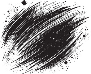 Grunge shape effect black vector illustration isolated on a white background