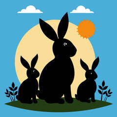 easter bunny in grass