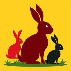 easter bunny in grass