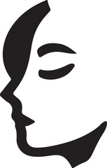 Woman face logo design Vector, Woman face logo design Silhouette, Woman face logo design icon set, Woman face logo design logo, Vector illustration, Vector Graphic, EPS 10 , clip art work,