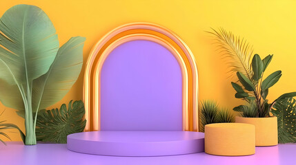 Tropical 3D Product Display Background