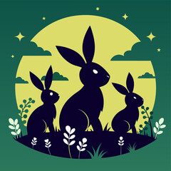 easter bunny in grass