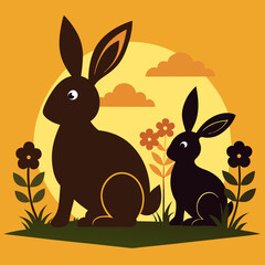 easter bunny in grass