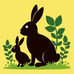 easter bunny in grass