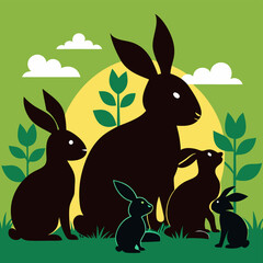 easter bunny in grass