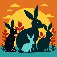 easter bunny in grass