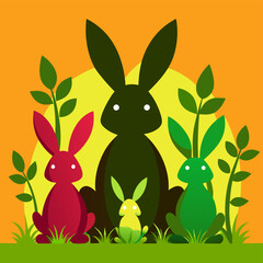 easter bunny in grass