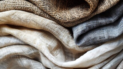 Fototapeta premium Crumpled white silk fabric as an abstract background