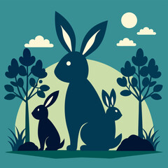 easter bunny in grass