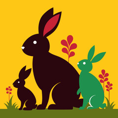 easter bunny in grass