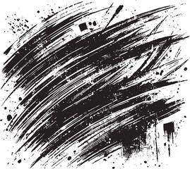 Grunge shape effect black vector illustration isolated on a white background