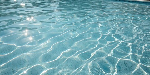 Blue clear water surface texture with ripples, and splashes. For background. 