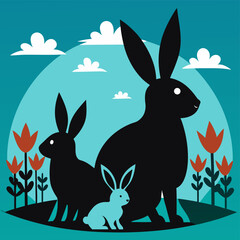 easter bunny in grass