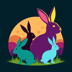 easter bunny in grass