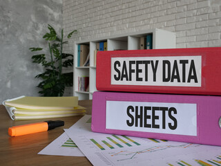 Safety data sheets SDS is shown using the text