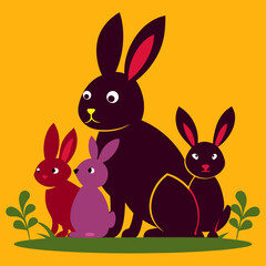 easter bunny in grass