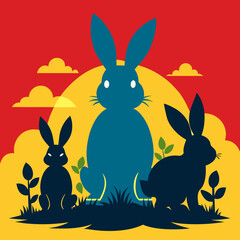 easter bunny in grass