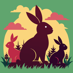 easter bunny in grass