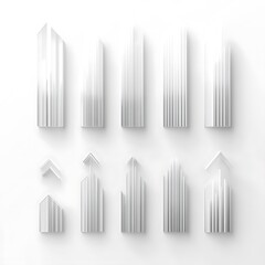 Obraz premium Modern architectural structures studio 3d renderings minimalist