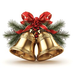 Digital artwork of festive christmas bells in cheerful atmosphere