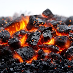 Volcanic eruption sparks fiery lava flow nature close-up dramatic