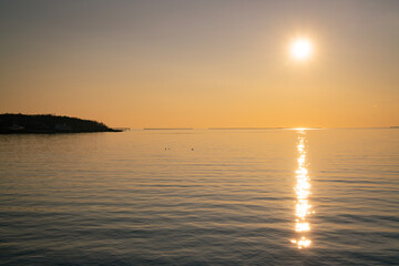 Sunset over the sea