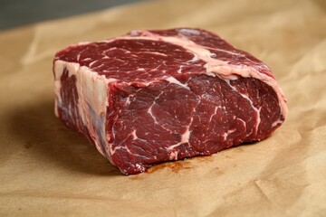 Fototapeta premium Raw Beef Steak Ready For Cooking Preparation