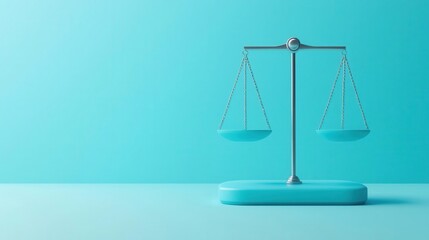 Illustration of a digital scale with index fund and benchmark weights balanced, risk management, strategic stability