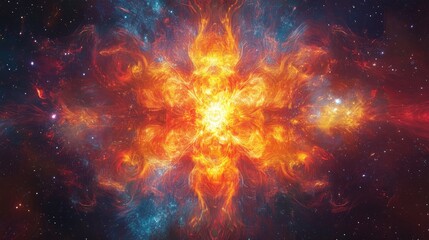 Cosmic Explosion: A Fiery Nebula in the Universe