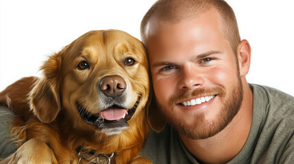 Golden Retriever Owner Bond: A Portrait of Happiness and Companionship