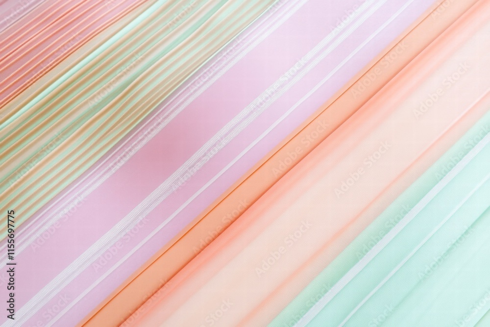 Aufkleber striped pattern fabric in pastel colors showcasing soft hues and textures for creative projects and 