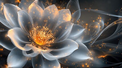 Glowing Abstract Floral Art
