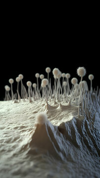 Microscopic 3D Render of Fungus