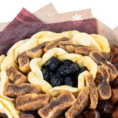 Assorted Dried Fruits Close-Up in Rustic Arrangement