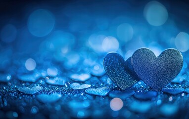 Saint Valentines Day blue background