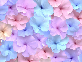 Pastel Flower 3D Illustration Background