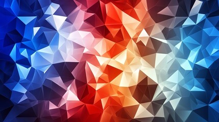 Fototapeta premium Abstract Digital Human Head on a Blue Technology Background, Lines, Connections, and Triangles
