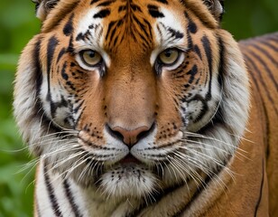 Fototapeta premium portrait of an angry Bengal tiger closeup