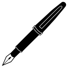 Fountain Pen Line Art Vector Design