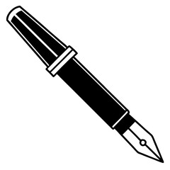 Fountain Pen Line Art Vector Design
